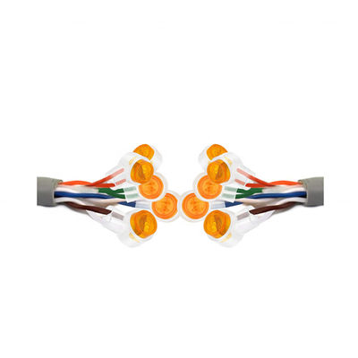 Αδιάβροχο πορτοκαλί σαφές κουμπί συνδετήρων συναρμογών άκρης τηλεφωνικών καλωδίων K2