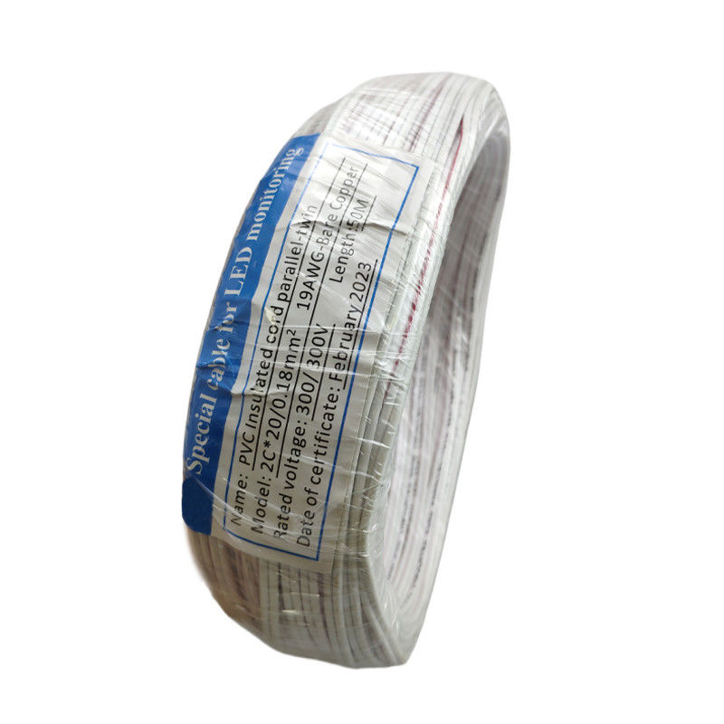 Υψηλής ανάλυσης καλώδιο οθόνης LED λευκό 2C*20/0.18mm2 για σαφή οπτική αναπαράσταση