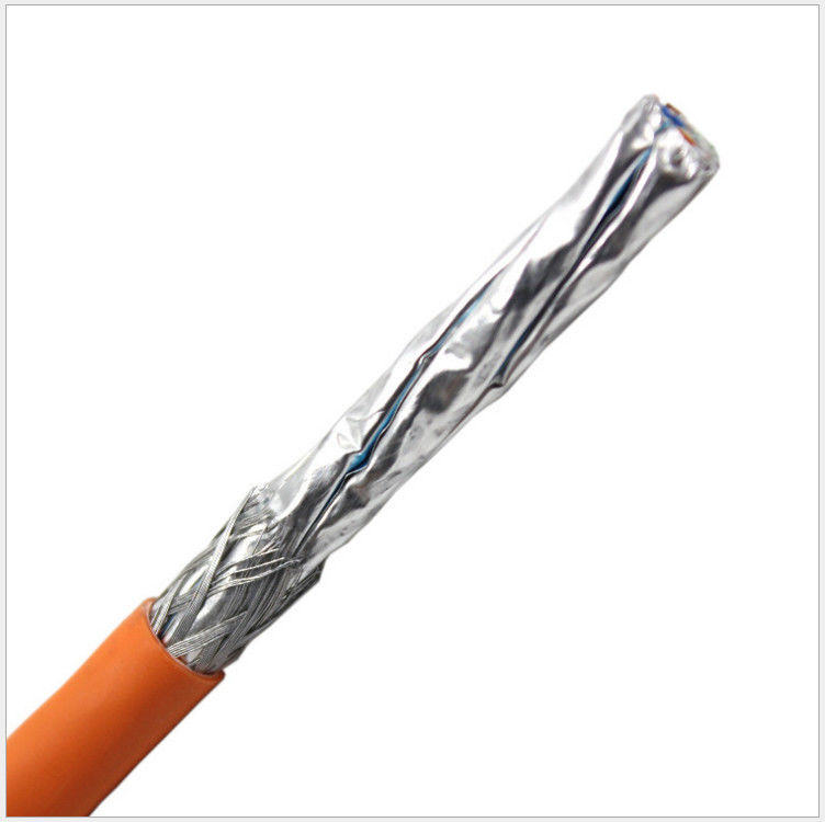 Φύλλο αλουμινίου Al 0.58mm HDPE αγωγών καλώδιο μόνωσης SFTP Cat6a PVC, καλώδιο Ethernet Cat6a