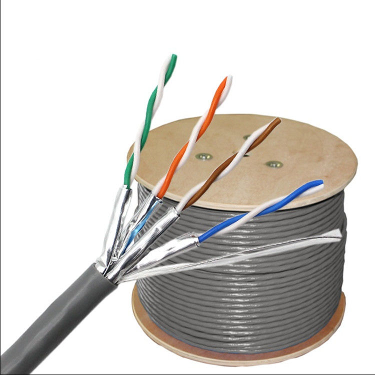 23AWG 0.56mm καλώδιο 305m, σακάκι Cat6a PVC LSZH καλωδίων δικτύων 1000ft Cat6a
