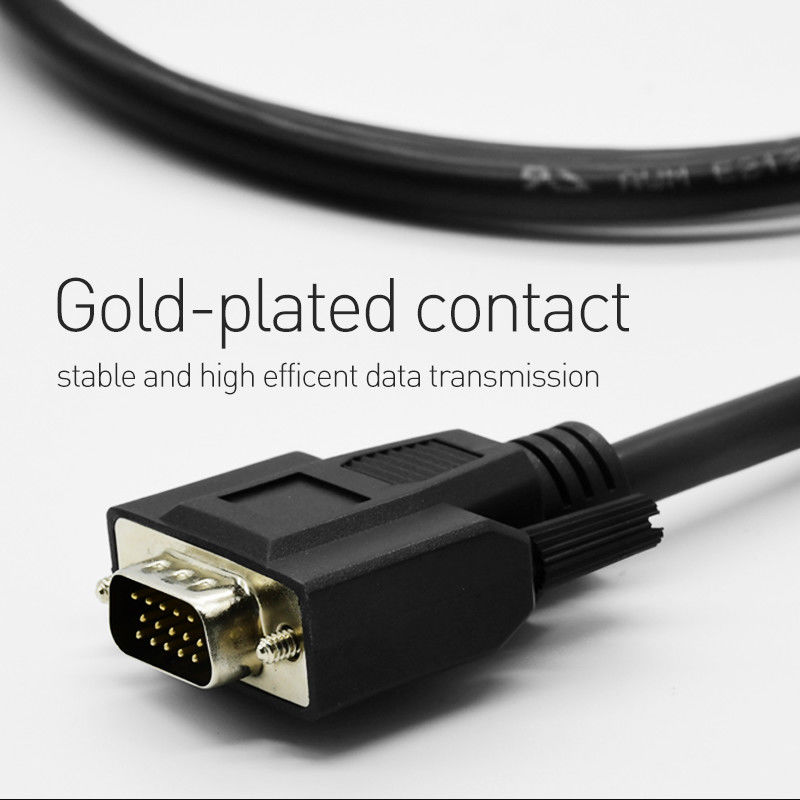 Πλήρες καλώδιο οργάνων ελέγχου VGA HD 1080P τυποποιημένο 15Pin αρσενικό στο αρσενικό, VGA στο VGA καλώδιο