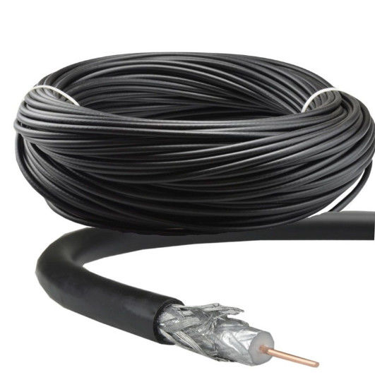 Μαύρο χρώμα καλωδίων TV RG6 RG7 RG213 RG11 RF RG58 ομοαξονικό