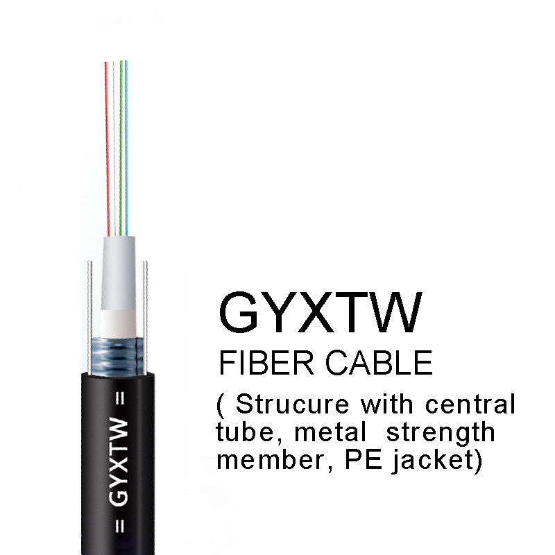 GYXTW 2 4 καλώδιο οπτικών ινών 6 πυρήνων με την κεντρική δομή σωλήνων