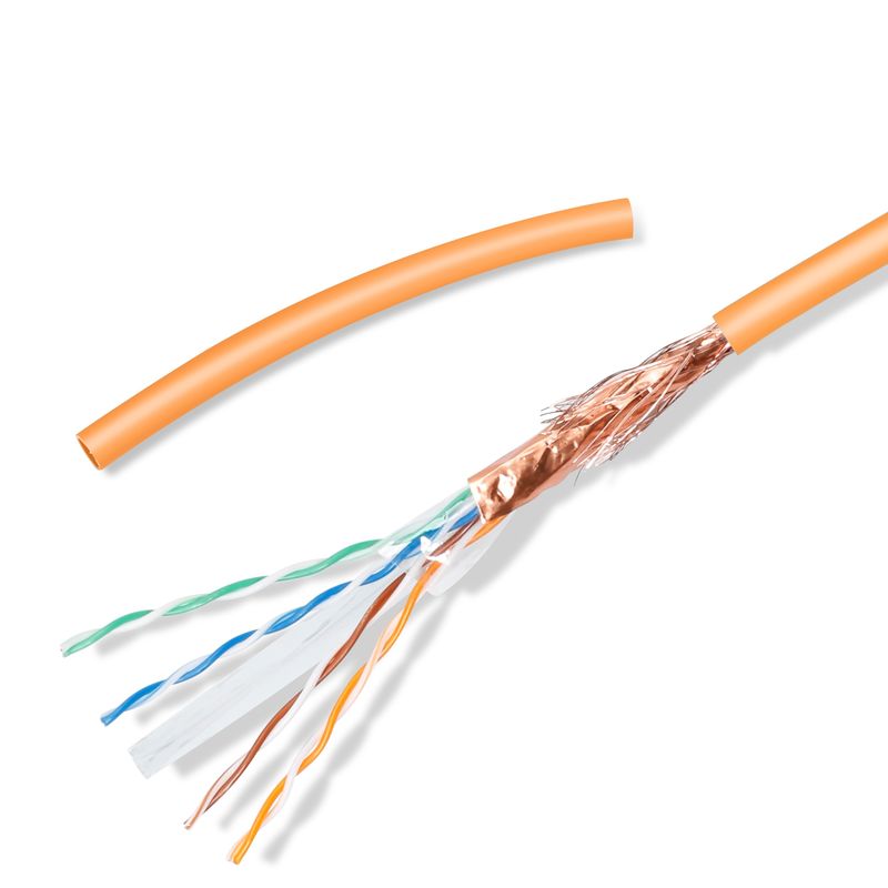 Πορτοκαλί καλώδιο του τοπικού LAN Cat6 γυμνό χαλκός 4 ζευγαριού ή CCA 1000ft κιβώτιο τραβήγματος