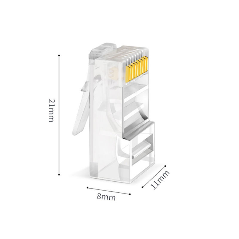 Αρσενικό UTP Unshielded Toolless Ethernet Cat5 Cat6 8P8C RJ45 επικεφαλής μορφωματικό βούλωμα κρυστάλλου συνδετήρων